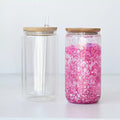 16oz Glass Snowglobe Tumbler