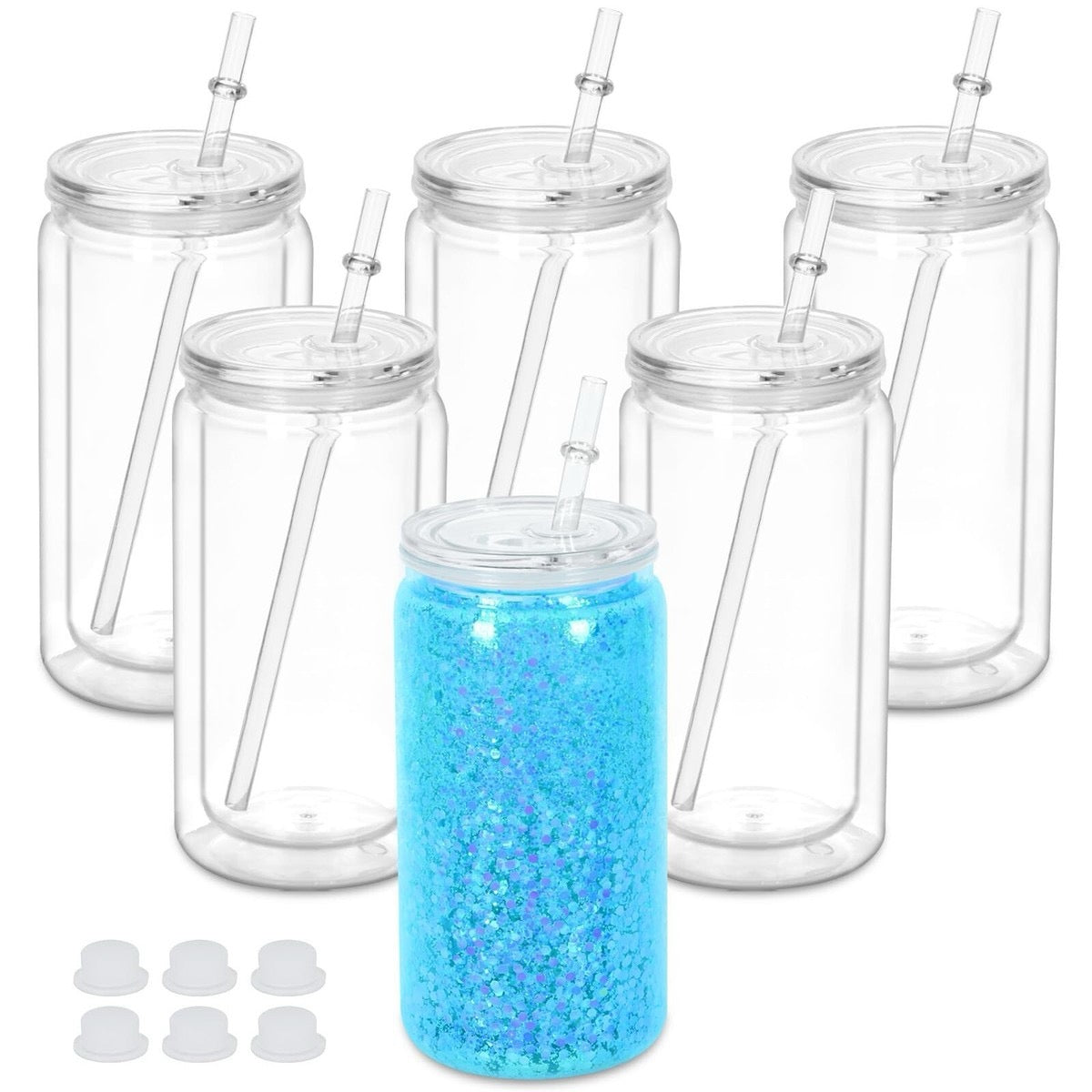 16oz Acrylic Snowglobe Tumbler